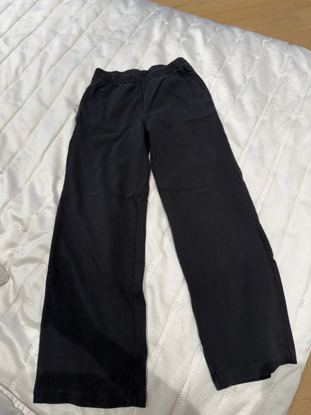 Sunday Best Charcoal Elastic Waist Wide-Leg Pants